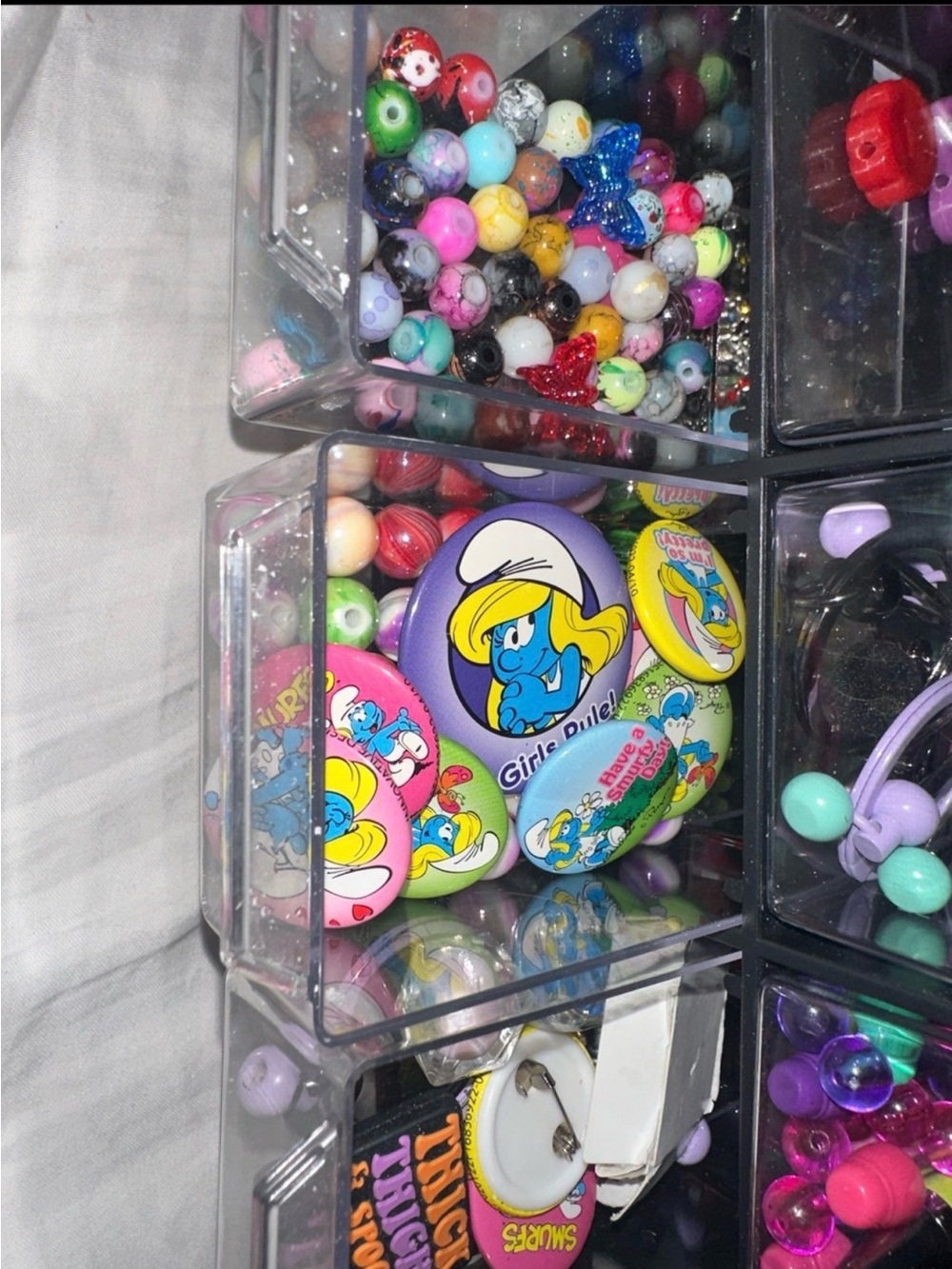 Craft Bead and Charm Organizer Kit - Multicolor Full of beads and accessories.